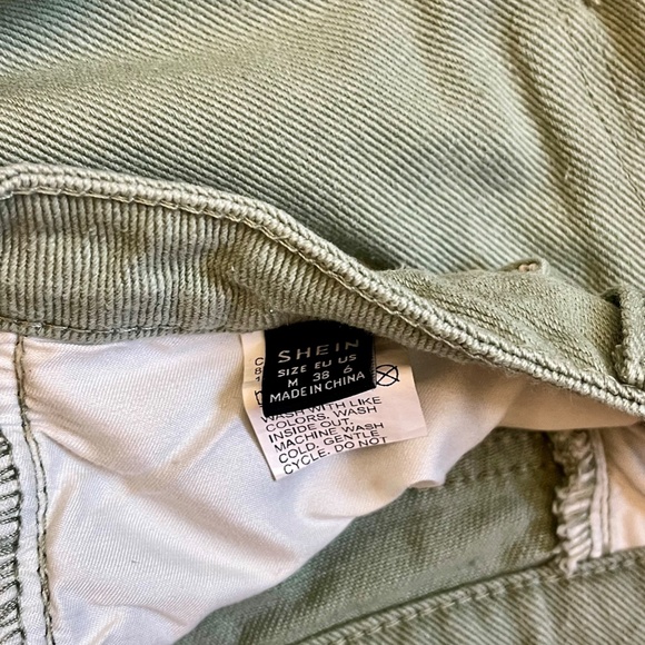 Distressed Green Boho Shorts Medium Frayed NWT in package casual vacation - Picture 6 of 10